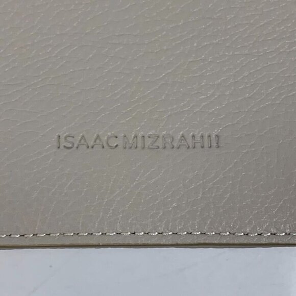 Isaac Mizrahi Women's Nolita Pebble Leather Accordion Bag Crossbody in Soft Gray - Picture 10 of 16